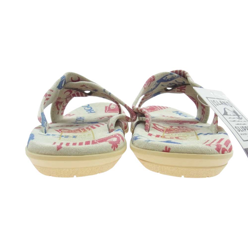 HYSTERIC GLAMOUR ヒステリックグラマー 02231qs01 × ISRAND SLIPPER アイランドスリッパ HGC柄 クロスストラップ サンダル MULTI マルチカラー系 27cm【新古品】【未使用】【中古】