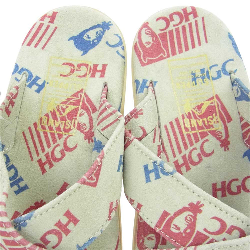 HYSTERIC GLAMOUR ヒステリックグラマー 02231qs01 × ISRAND SLIPPER アイランドスリッパ HGC柄 クロスストラップ サンダル MULTI マルチカラー系 27cm【新古品】【未使用】【中古】