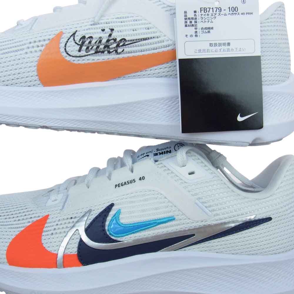 NIKE ナイキ FB7179-100  AIR ZOOM PEGASUS 40 PRM エア ズーム ペガサス40 ローカット スニーカー ホワイト系 29.0cm【新古品】【未使用】【中古】