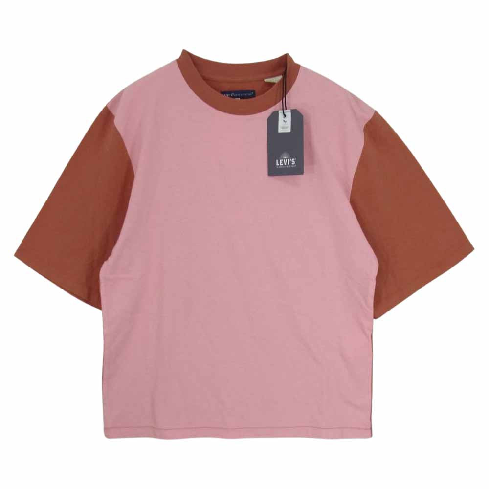 Levi's リーバイス 749100003 MADE&CRAFTED オーバーサイズスリーブ Tシャツ PINK ICING BLOCK PINK ICING/AUTUMN ピンク系 JAPAN SIZE S【極上美品】【中古】