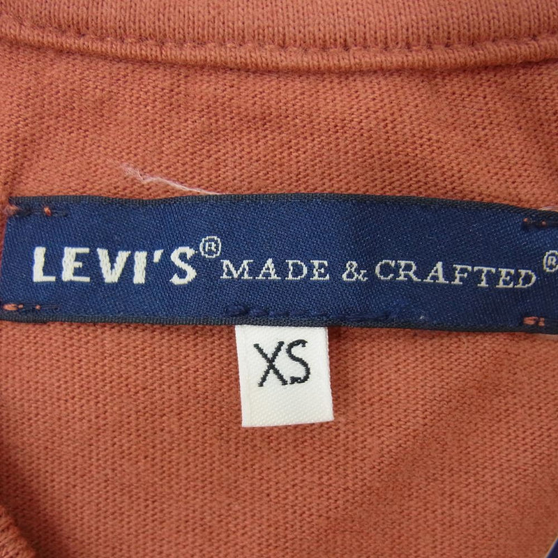 Levi's リーバイス 749100003 MADE&CRAFTED オーバーサイズスリーブ Tシャツ PINK ICING BLOCK PINK ICING/AUTUMN ピンク系 JAPAN SIZE S【極上美品】【中古】