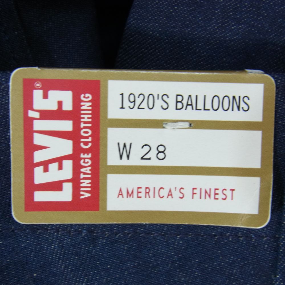 Levi's リーバイス 945030005 VINTAGE CLOTHING 1920'S バルーン ジーンズ インディゴブルー系 28【極上美品】【中古】