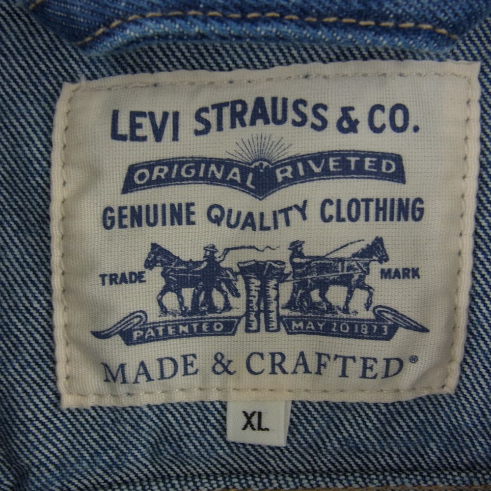 Levi's リーバイス 212610020 MADE&CRAFTED オーバーサイズ TYPE II トラッカー デニム ジャケット MARLIN インディゴブルー系 XL【極上美品】【中古】
