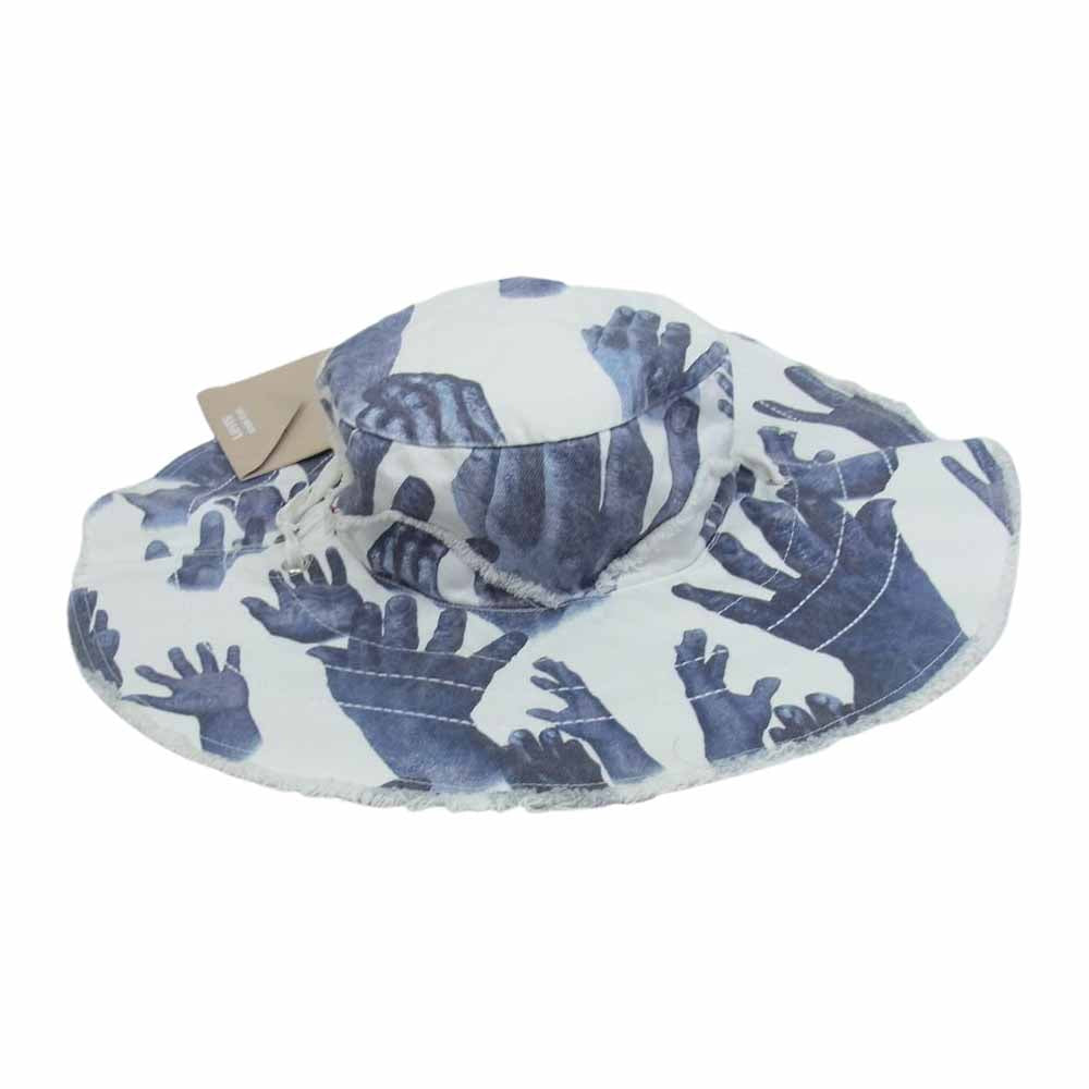 Levi's リーバイス × DENIM TEARS デニムティアーズ ハンドプリント ハット  ホワイト系【極上美品】【中古】