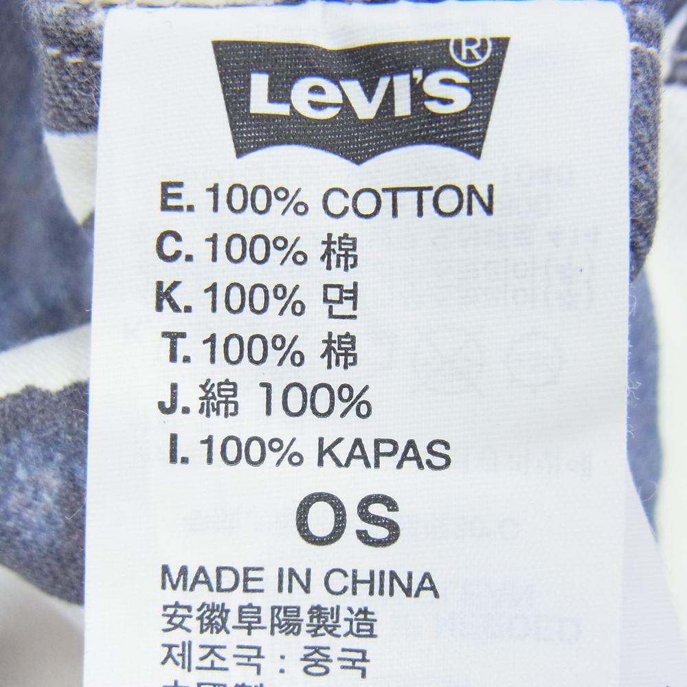 Levi's リーバイス × DENIM TEARS デニムティアーズ ハンドプリント ハット  ホワイト系【極上美品】【中古】