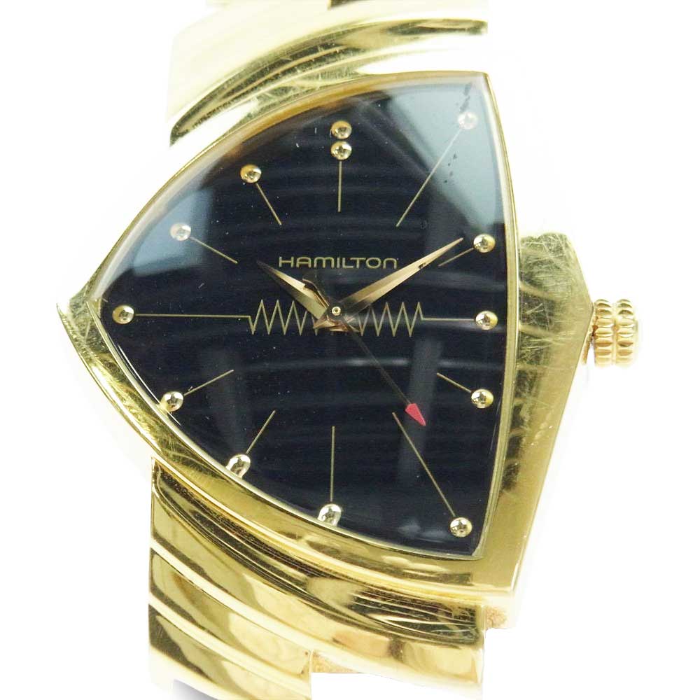 HAMILTON ハミルトン H89031131 × GLADHAND グラッドハンド 10周年記念モデル 限定300本 Ventura ベンチュラ 腕時計 ゴールド系【中古】