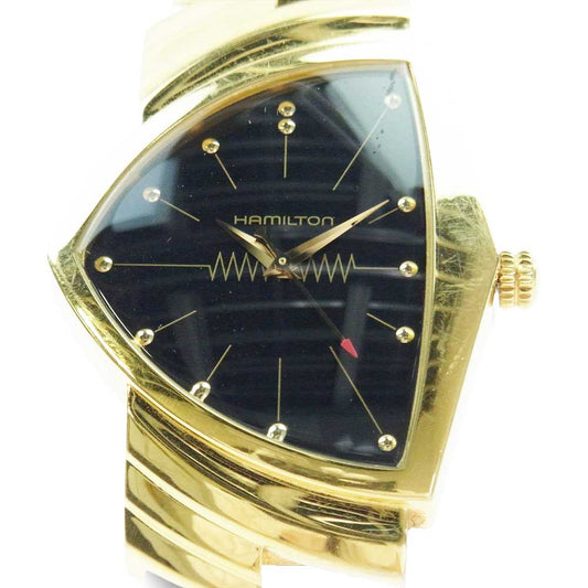HAMILTON ハミルトン H89031131 × GLADHAND グラッドハンド 10周年記念モデル 限定300本 Ventura ベンチュラ 腕時計 ゴールド系【中古】
