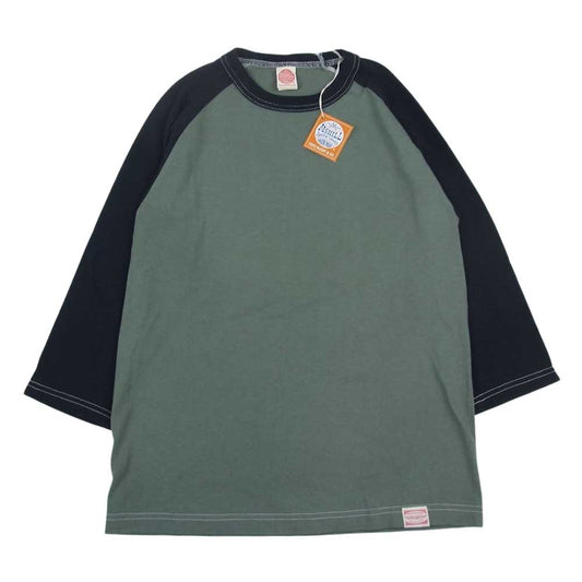 TOY'S McCOY トイズマッコイ TMC1631 McHILL SPORTS CROPPED RAGLAN TEE ベースボール ラグランスリーブ 七分丈 カーキ系 S【極上美品】【中古】