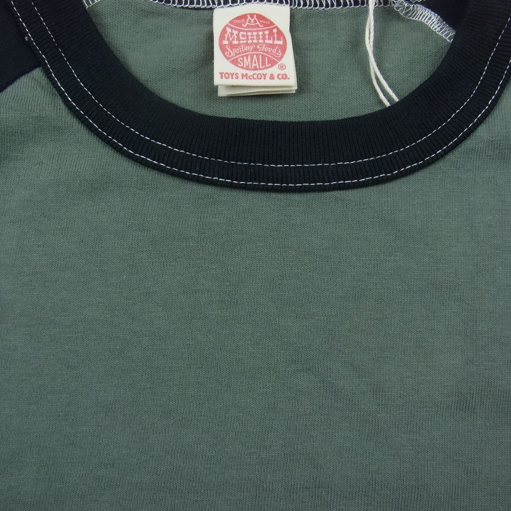 TOY'S McCOY トイズマッコイ TMC1631 McHILL SPORTS CROPPED RAGLAN TEE ベースボール ラグランスリーブ 七分丈 カーキ系 S【極上美品】【中古】
