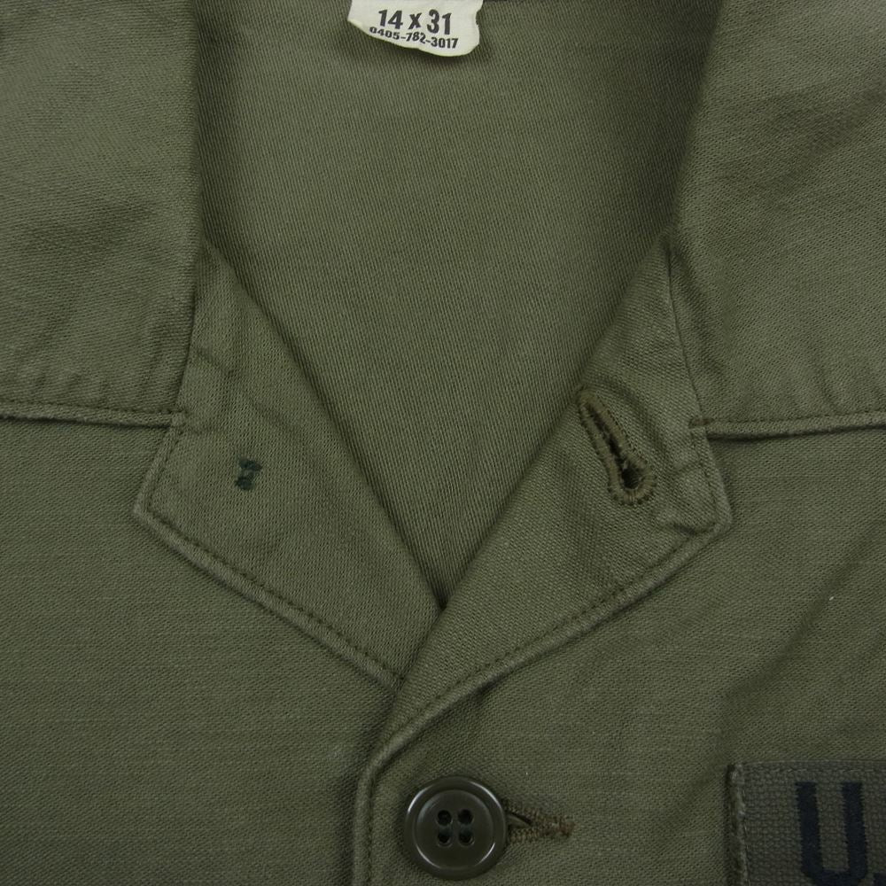 TOY'S McCOY トイズマッコイ DSA-100-608 COTTON SATEEN SHADE 107 ユーティリティ シャツ 長袖  カーキ系 14×31【中古】