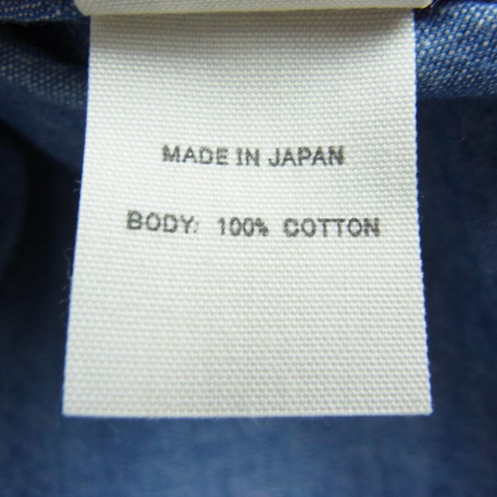 TOY'S McCOY トイズマッコイ 23SS McHILL OVERALLS CHAMBRAY WORK SHIRT STEVE McQUEEN シャンブレー ワーク シャツ スティーブマックイーン 長袖  インディゴブルー系 14【美品】【中古】