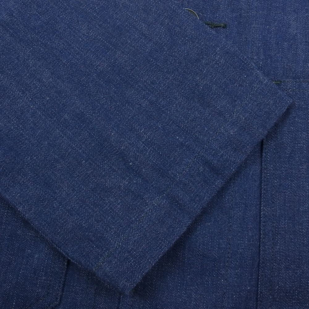 The REAL McCOY'S ザリアルマッコイズ MJ23012 U.S. NAVY DENIM DUNGAREE JUMPER 10oz. 横糸グレーデニム 鉄製チェンジボタン ジャケット  インディゴブルー系 38【極上美品】【中古】