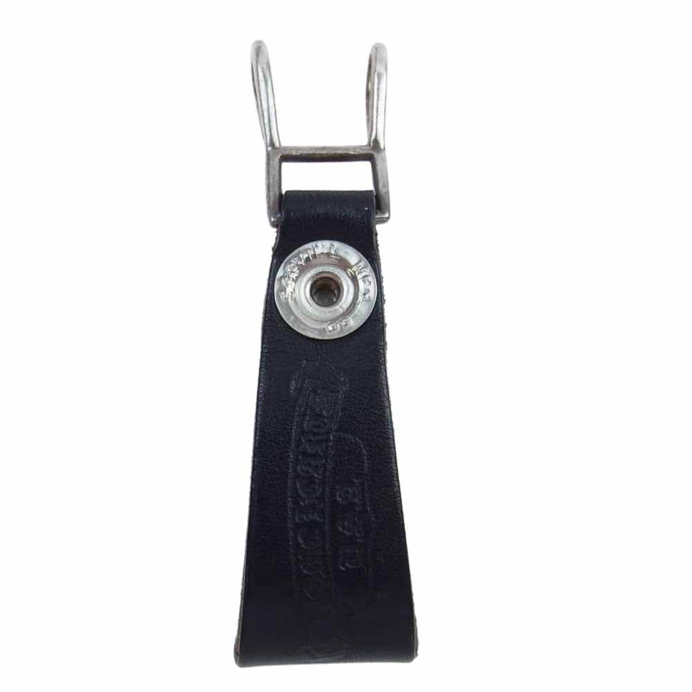 CHROME HEARTS クロムハーツ（原本無） BELT LOOP クロスボール レザー ベルトループ ブラック系 シルバー系【中古】