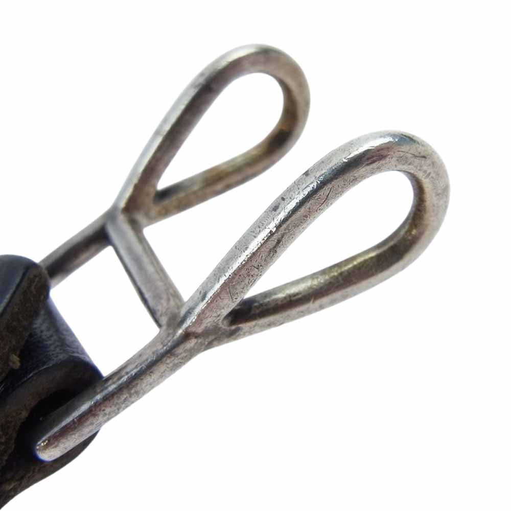 CHROME HEARTS クロムハーツ（原本無） BELT LOOP クロスボール レザー ベルトループ ブラック系 シルバー系【中古】