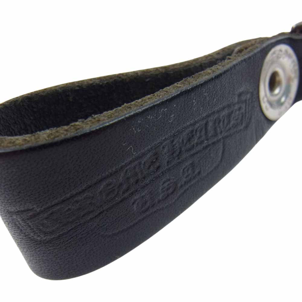 CHROME HEARTS クロムハーツ（原本無） BELT LOOP クロスボール レザー ベルトループ ブラック系 シルバー系【中古】