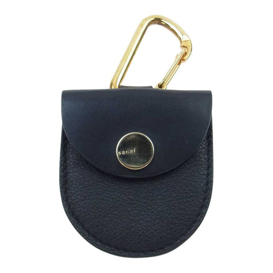 Sacai サカイ レザー コインケース ブラック ブラック系 ゴールド系【中古】