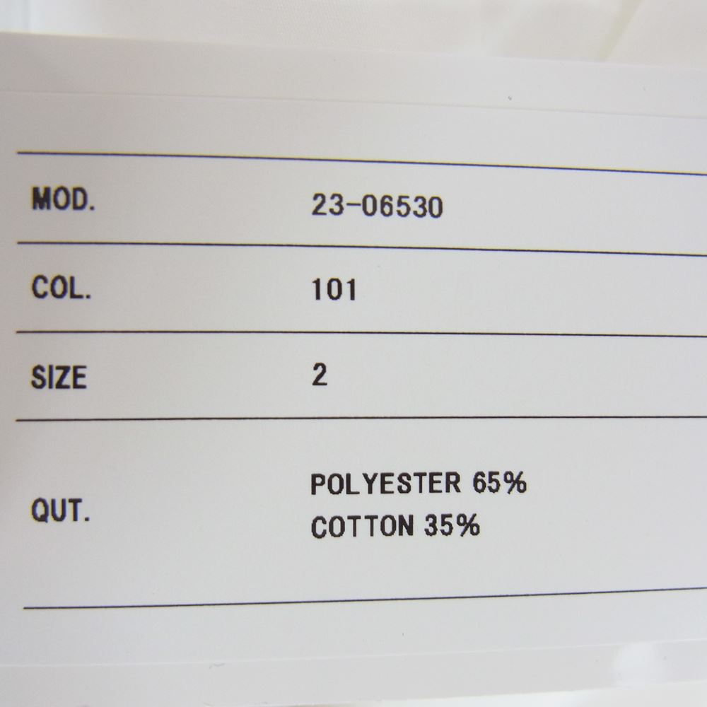 Sacai サカイ 23SS 23-06530 Bianco maxi shirt with cut-out sleeves ビアンコ マキシ シャツ ホワイト系 2【美品】【中古】