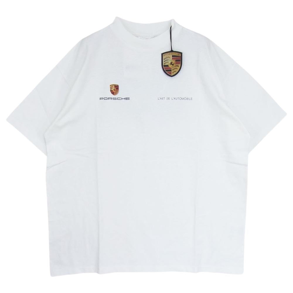 カー ラート ド ロートモービル PORSCHE ポルシェ 968 FLOATING TEE プリント Tシャツ 半袖 ホワイト系 L【新古品】【未使用】【中古】