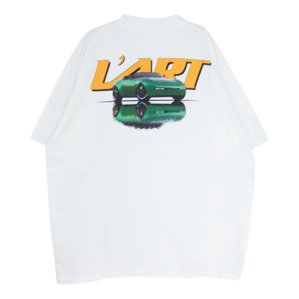カー ラート ド ロートモービル PORSCHE ポルシェ 968 FLOATING TEE プリント Tシャツ 半袖 ホワイト系 L【新古品】【未使用】【中古】