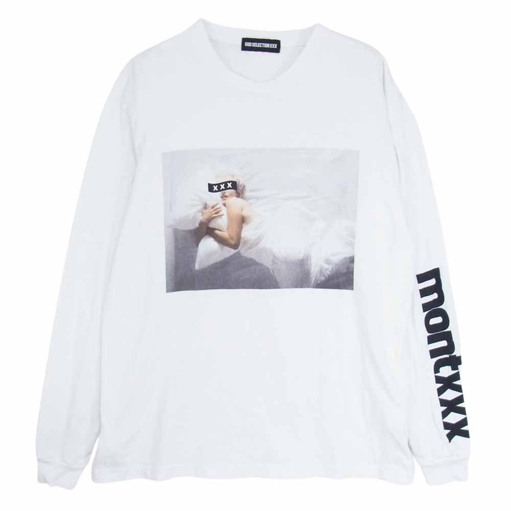 GOD SELECTION XXX ゴッドセレクション LONG SLEEVE TEE フォト プリント ロングスリーブ Tシャツ 長袖 ホワイト系 S【中古】