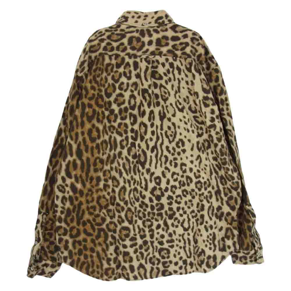 HEAD PORTER PLUS レオパード 長袖 シャツ ブラウン系 L【中古】