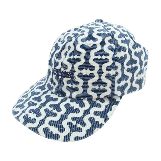 Supreme シュプリーム 21SS Monogram S Logo 6Panel Cap モノグラム Sロゴ 6パネル キャップ ネイビー系 ホワイト系【中古】