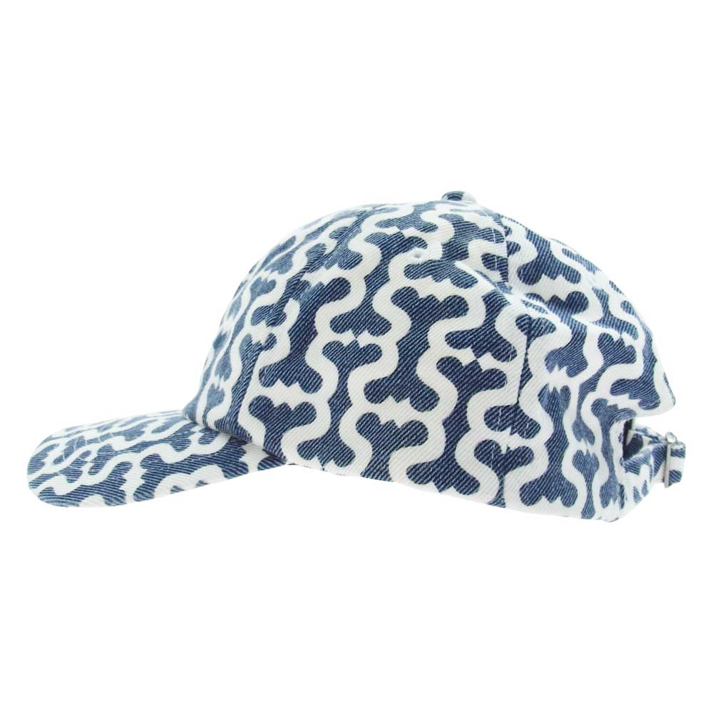 Supreme シュプリーム 21SS Monogram S Logo 6Panel Cap モノグラム Sロゴ 6パネル キャップ ネイビー系 ホワイト系【中古】