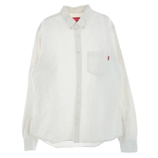 Supreme シュプリーム 長袖シャツ  Oxford Shirt オックスフォード シャツ ボタンダウン ホワイト系 M【中古】