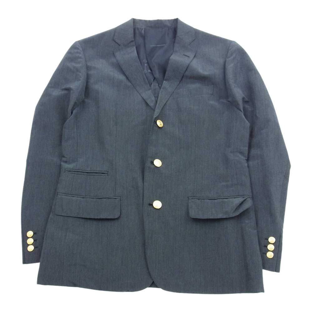 uniform experiment ユニフォームエクスペリメント UE-80000/UE80001 付属品あり 金ボタン テーラード ジャケット 3B スラックス パンツ グレー系 L【中古】