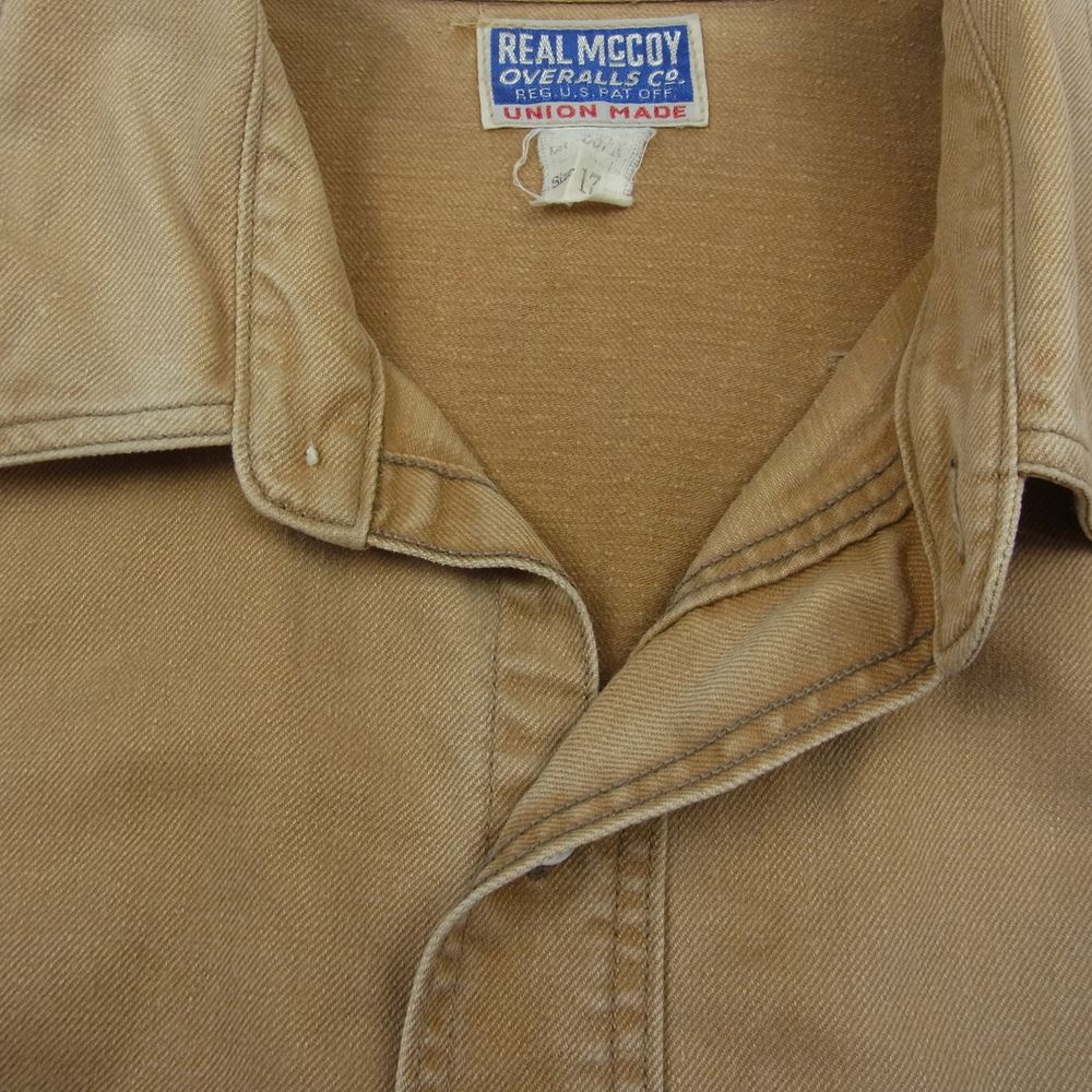 The REAL McCOY'S ザリアルマッコイズ ワークシャツ 長袖 ベージュ系 17【中古】