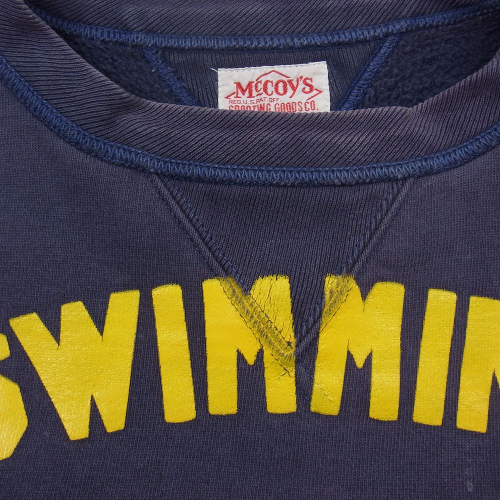 The REAL McCOY'S ザリアルマッコイズ SWIMMING WHITEWATER スウェット トレーナー ネイビー系 XL【中古】