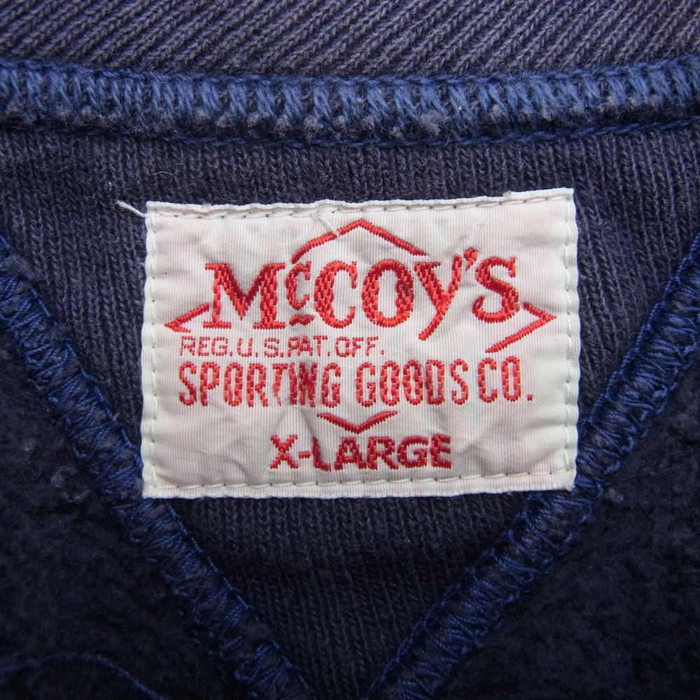The REAL McCOY'S ザリアルマッコイズ SWIMMING WHITEWATER スウェット トレーナー ネイビー系 XL【中古】