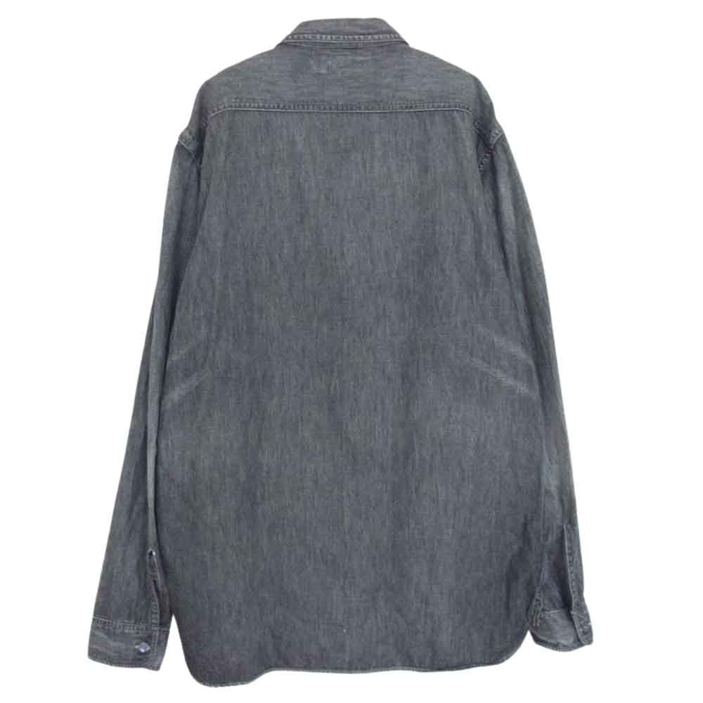 RALPH LAUREN ラルフローレン RRL ダブルアールエル デニム ポケット シャツ ブラック系 M【中古】