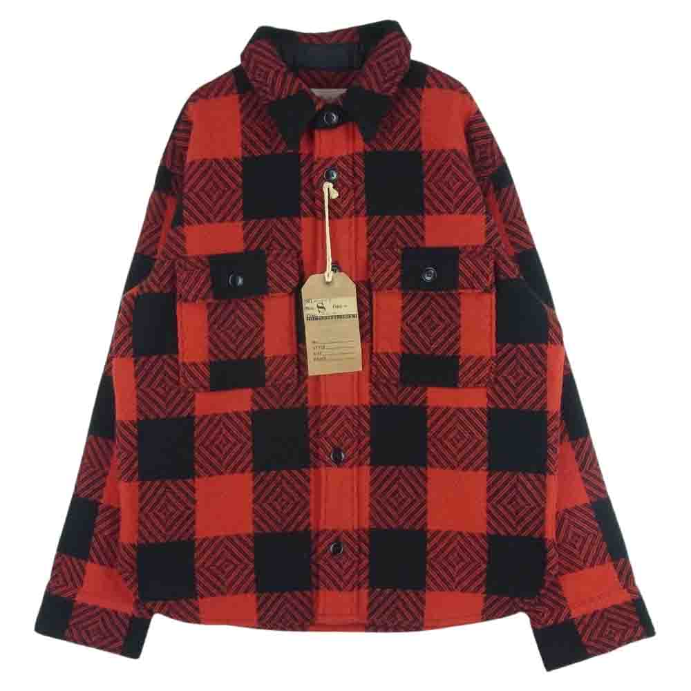 TENDERLOIN テンダーロイン BUFFALO SHT JKT バッファロー ウール シャツ ジャケット 日本製 レッド系 ブラック系 S【中古】