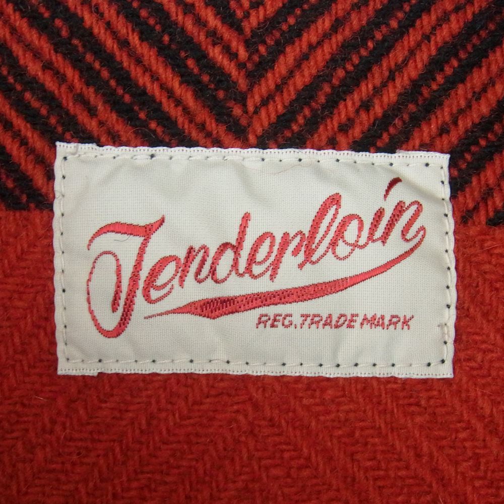 TENDERLOIN テンダーロイン BUFFALO SHT JKT バッファロー ウール シャツ ジャケット 日本製 レッド系 ブラック系 S【中古】