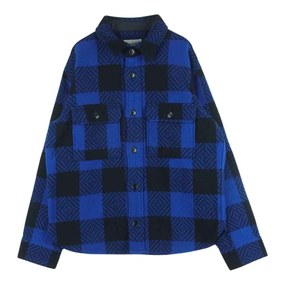 TENDERLOIN テンダーロイン BUFFALO SHT JKT バッファロー ウール シャツ ジャケット 日本製 ブルー系 ブラック系 S【中古】