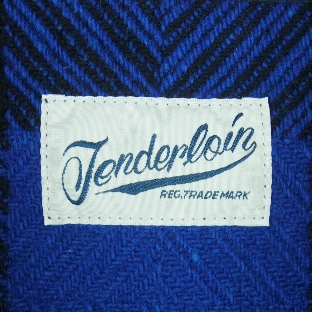 TENDERLOIN テンダーロイン BUFFALO SHT JKT バッファロー ウール シャツ ジャケット 日本製 ブルー系 ブラック系 S【中古】