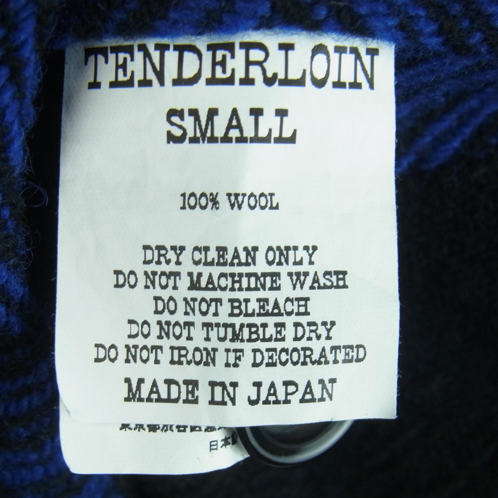 TENDERLOIN テンダーロイン BUFFALO SHT JKT バッファロー ウール シャツ ジャケット 日本製 ブルー系 ブラック系 S【中古】