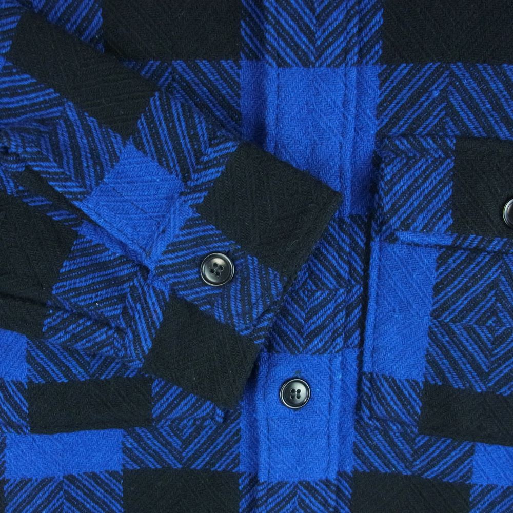 TENDERLOIN テンダーロイン BUFFALO SHT JKT バッファロー ウール シャツ ジャケット 日本製 ブルー系 ブラック系 S【中古】