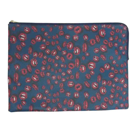 UNDERCOVER アンダーカバー リップ クラッチバッグ ポーチ ネイビー系【中古】