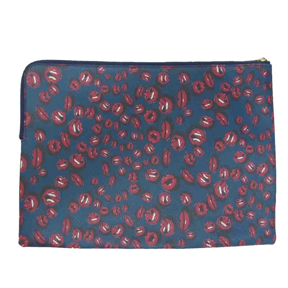UNDERCOVER アンダーカバー リップ クラッチバッグ ポーチ ネイビー系【中古】