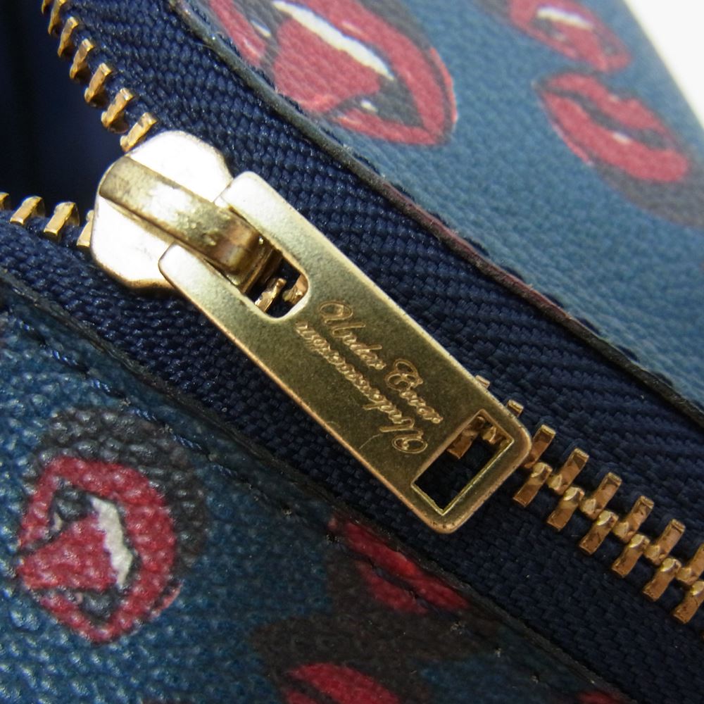 UNDERCOVER アンダーカバー リップ クラッチバッグ ポーチ ネイビー系【中古】
