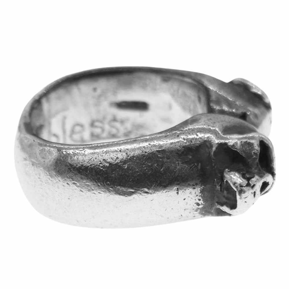 サーティーンデザインズ DOUBLE MAD FACE RING ダブル マッド フェイス スカル リング　 シルバー系 11.5号【中古】