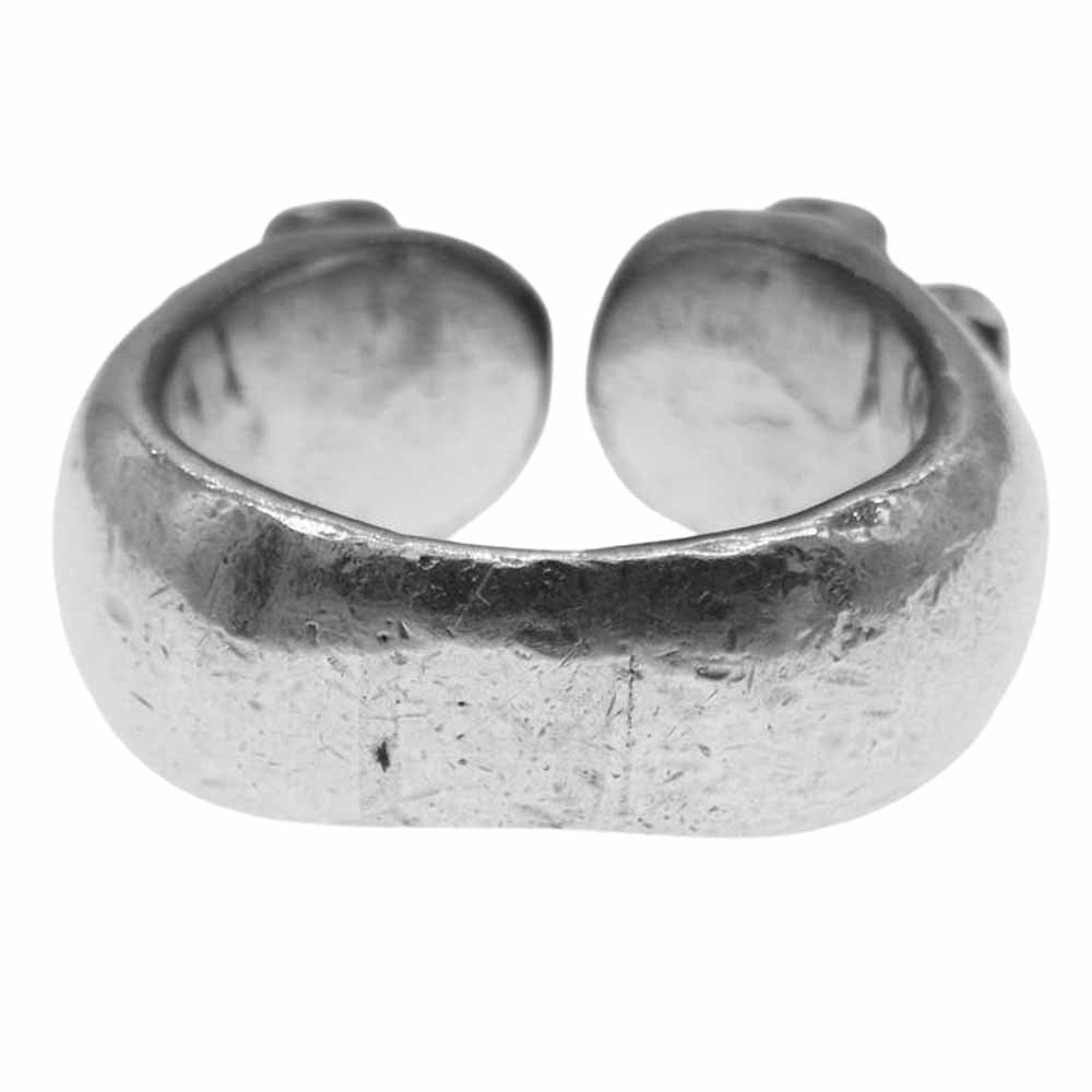 サーティーンデザインズ DOUBLE MAD FACE RING ダブル マッド フェイス スカル リング　 シルバー系 11.5号【中古】
