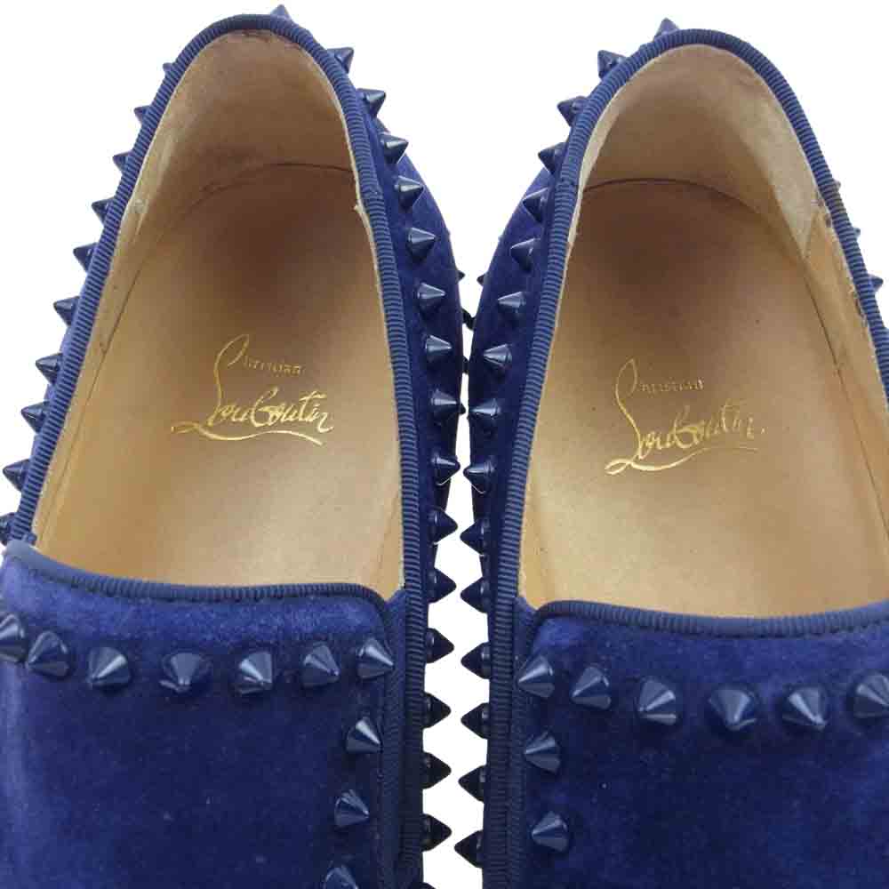 Christian Louboutin クリスチャンルブタン スエード スタッズ スリッポン スニーカー パープル系 42.5【中古】