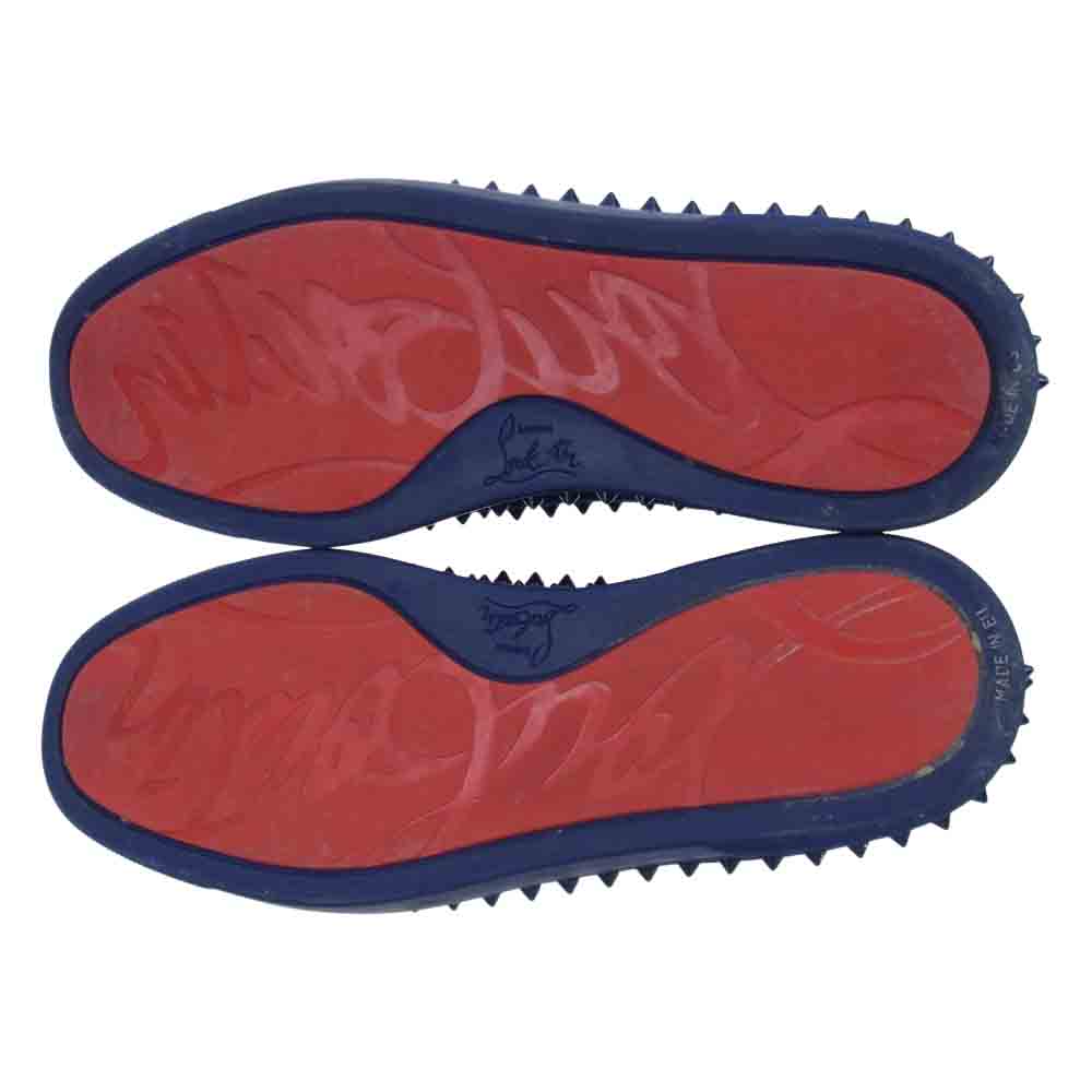 Christian Louboutin クリスチャンルブタン スエード スタッズ スリッポン スニーカー パープル系 42.5【中古】