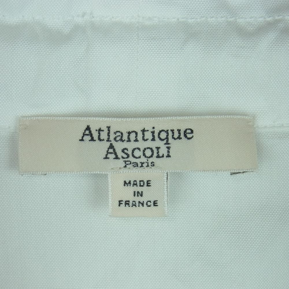 アトランティック アスコリ 6521-343-0548 国内正規品 フリル ハイネック ブラウス シャツ フランス製 ホワイト系【中古】