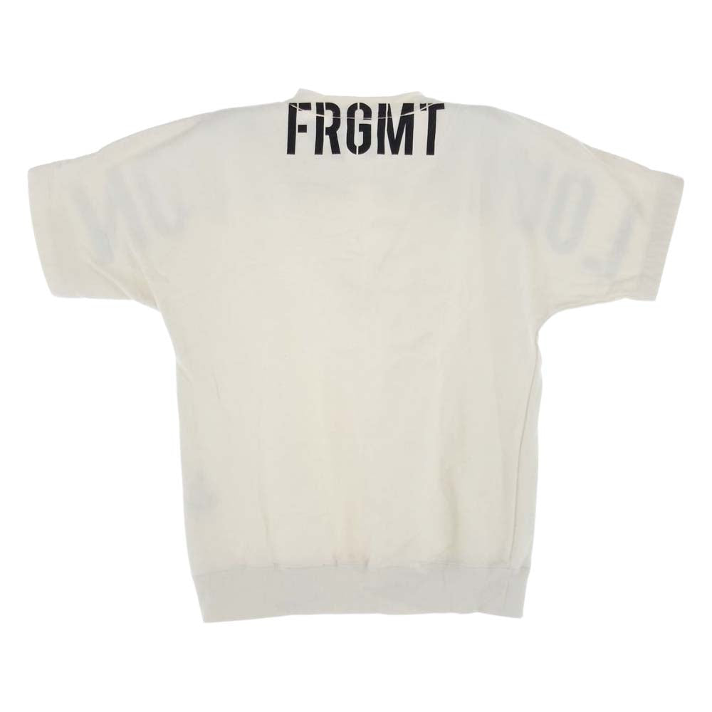 LOUIS VUITTON ルイ・ヴィトン × fragment design フラグメントデザイン ロゴ 半袖 スウェット オフホワイト系 S【中古】