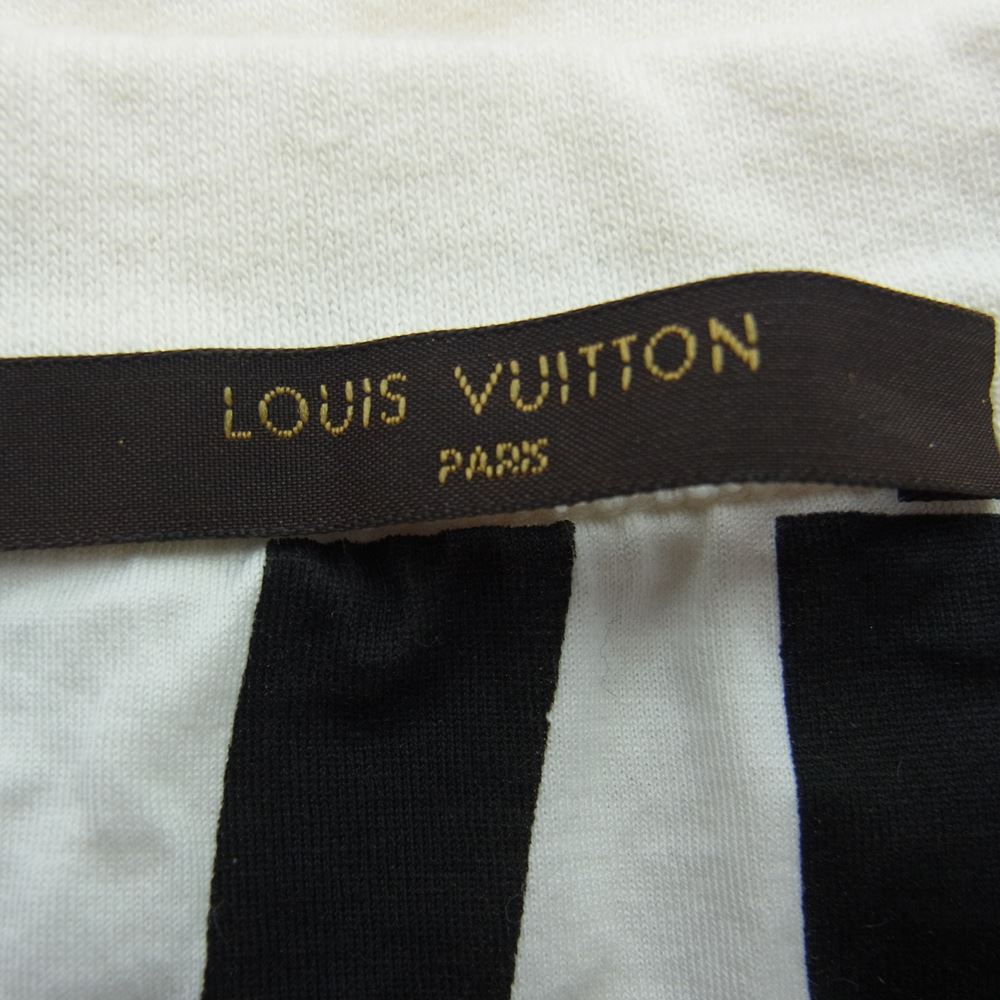LOUIS VUITTON ルイ・ヴィトン × fragment design フラグメントデザイン ロゴ 半袖 スウェット オフホワイト系 S【中古】