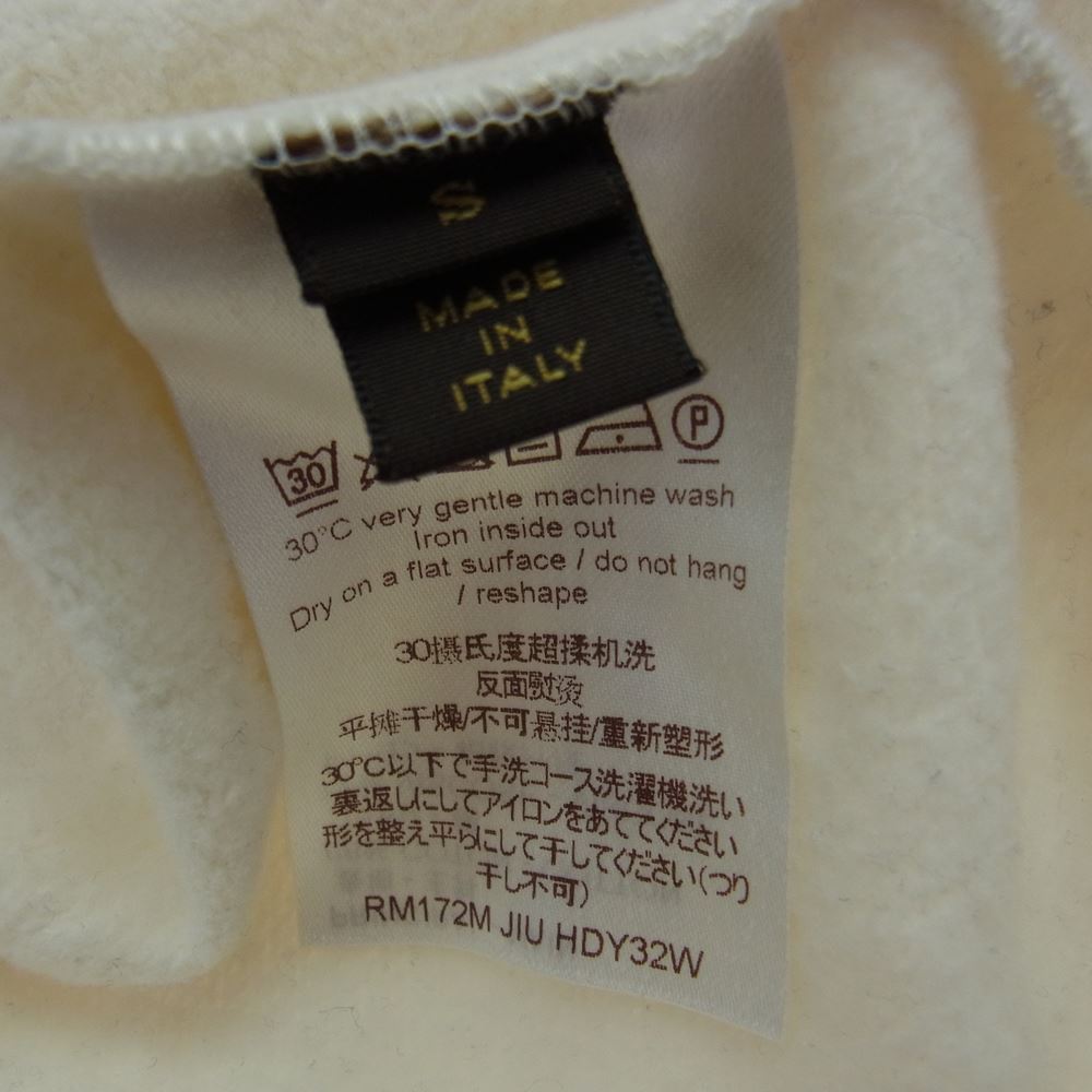 LOUIS VUITTON ルイ・ヴィトン × fragment design フラグメントデザイン ロゴ 半袖 スウェット オフホワイト系 S【中古】